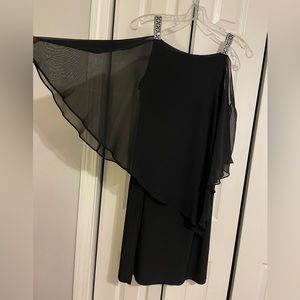 Black sheer short dress